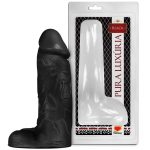 Pênis Realístico Preto Com Escroto Maciço - 23,2 cm X 7,3cm