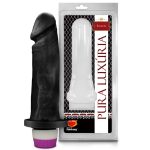 Pênis Realístico Preto Com Vibro - 18cm X 4,5cm