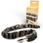Lite Plug anal Dourado Pequeno com Rabo Longo