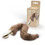 Lite Plug anal Pequeno Dourado com Rabo Normal