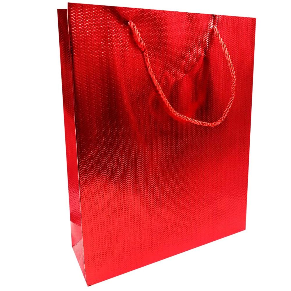 Sacola de Presente Texturizada vermelha 32x26cm 1 Sacola de Presente Texturizada vermelha 32x26cm