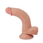 Lovetoy sliding-skin dong 8 - Prótese realística com pele beliscável, glande definida, veias, escroto e ventosa 20x4cm - Imagem 2