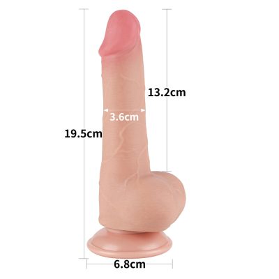 15365935900 penis dupla camada pele deslizante dong flesh 19 5x3 6 cm lovetoy 3