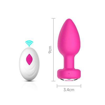Plug Anal em Silicone com 10 Modos de Vibração e Controle Remoto sem Fio 29 15365958682 pl189 pink 01