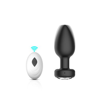 Plug Anal em Silicone com 10 Modos de Vibração e Controle Remoto sem Fio 23 15365958684 pl189 preto