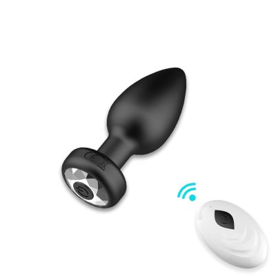 Plug Anal em Silicone com 10 Modos de Vibração e Controle Remoto sem Fio 35 15365958753 pl189 preto 06