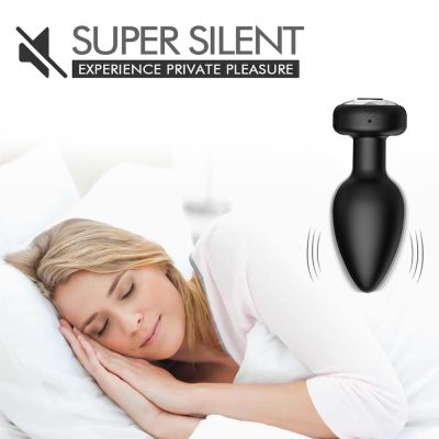 Plug Anal em Silicone com 10 Modos de Vibração e Controle Remoto sem Fio 42 15365958885 pl189 preto 14