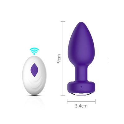 Plug Anal em Silicone com 10 Modos de Vibração e Controle Remoto sem Fio 27 15365958890 pl189 roxo 01