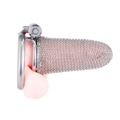 Alternative view of Cinto de Castidade em Aço Inox malha