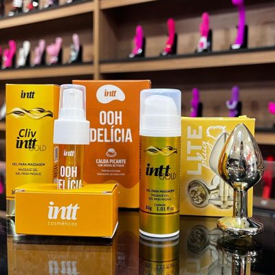 Impulso de Prazer Deluxe - Plug + Lubrificante anal + calda picante