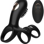 Anel peniano com controle remoto 10 modos de vibração - Mannuo