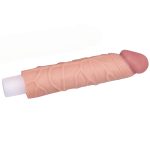 Capa Peniana Extensora para aumento instantâneo em cyberskin 17x4cm Bege Lovetoy X-Tra - Imagem 4