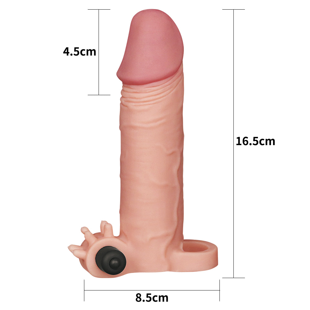 Capa Peniana ultra Realística em cyberskin com Vibrador e Anel 17,5cm 3 Capa Peniana ultra Realística em cyberskin com Vibrador e Anel 17,5cm - Imagem 3