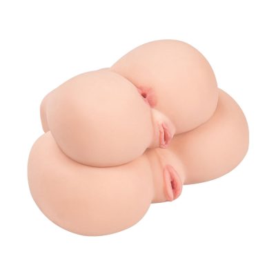 Masturbador em formato bumbum com 2 orifícios vagina e 1 ânus
