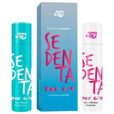 Gel Sedenta Por 69 Kit Gela, Vibra e Esquenta 7g Pepper Blend