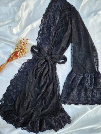 Robe preto catiuscia em tule coraçãozinho 3 15368509920 robe preto catiuscia em tule coracaozinho 2