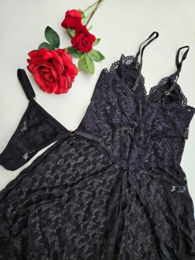 15368516738 camisola preta em tule deisy com fio personalizavel 3