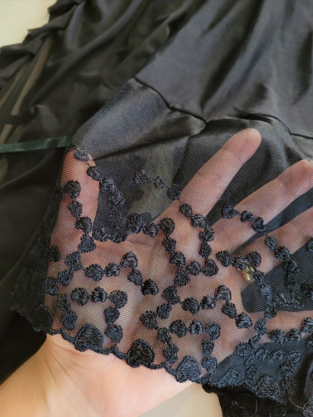 Robe feminino preto em tule dois amores coraçãozinho 2 Robe feminino preto em tule dois amores coraçãozinho - Imagem 2