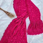 Robe feminino em tule catiuscia floral pink