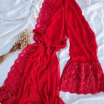 Robe vermelho feminino feito em tule catiuscia liso