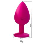 Plug Anal em Silicone com Pedra - Tamanho G - Imagem 16
