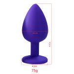 Plug Anal em Silicone com Pedra - Tamanho G - Imagem 21