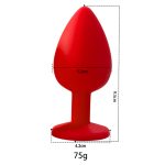 Plug Anal em Silicone com Pedra - Tamanho G - Imagem 23