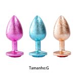 Plug Anal de Luxo com Pedra Acrílico usando nova tecnologia - Tamanho G