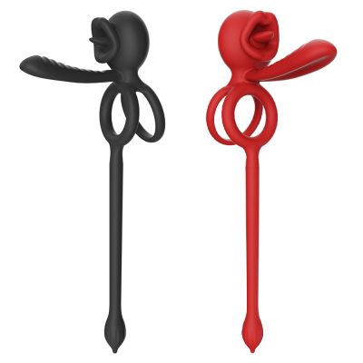 Anel Peniano Duplo e meia capa com Controle por Aplicativo e plug anal