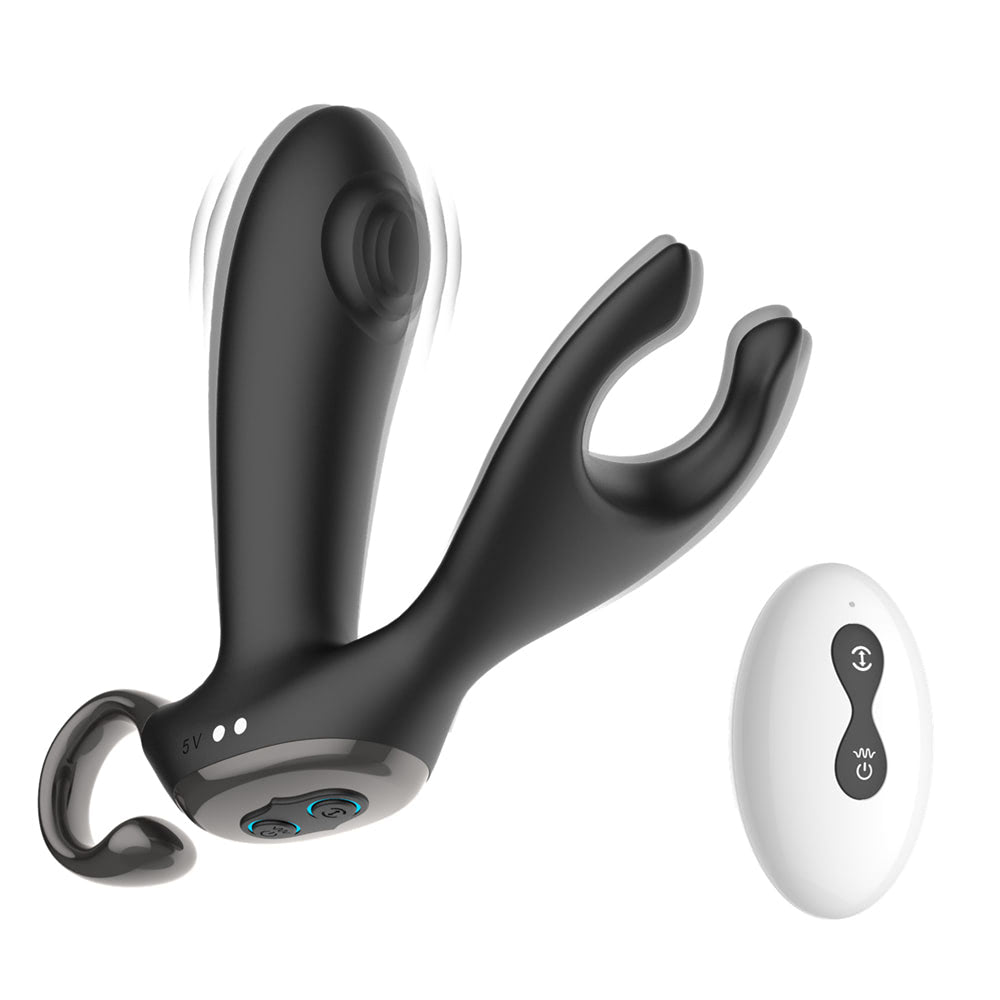 Estimulador de Próstata 10 Modos de Vibração e 10 modos de batidinhas com Controle Remoto 1 Estimulador de Próstata 10 Modos de Vibração e 10 modos de batidinhas com Controle Remoto