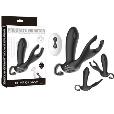Estimulador de Próstata 10 Modos de Vibração e 10 modos de batidinhas com Controle Remoto 35 15371614550 vb214