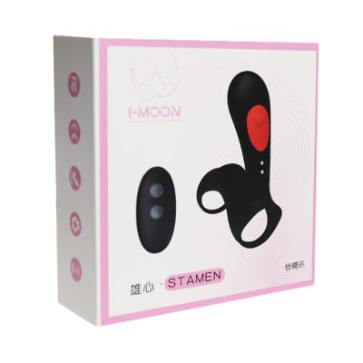 Anel Peniano com 7 modos de Vibrações controle Sem Fio Stamen I-Moon 15 15371620450 an080 preto 05