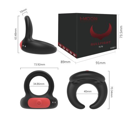 Anel peniano vibratório com 7 modos de vibração - I-MOON 13 15371622724 an078 preto 06