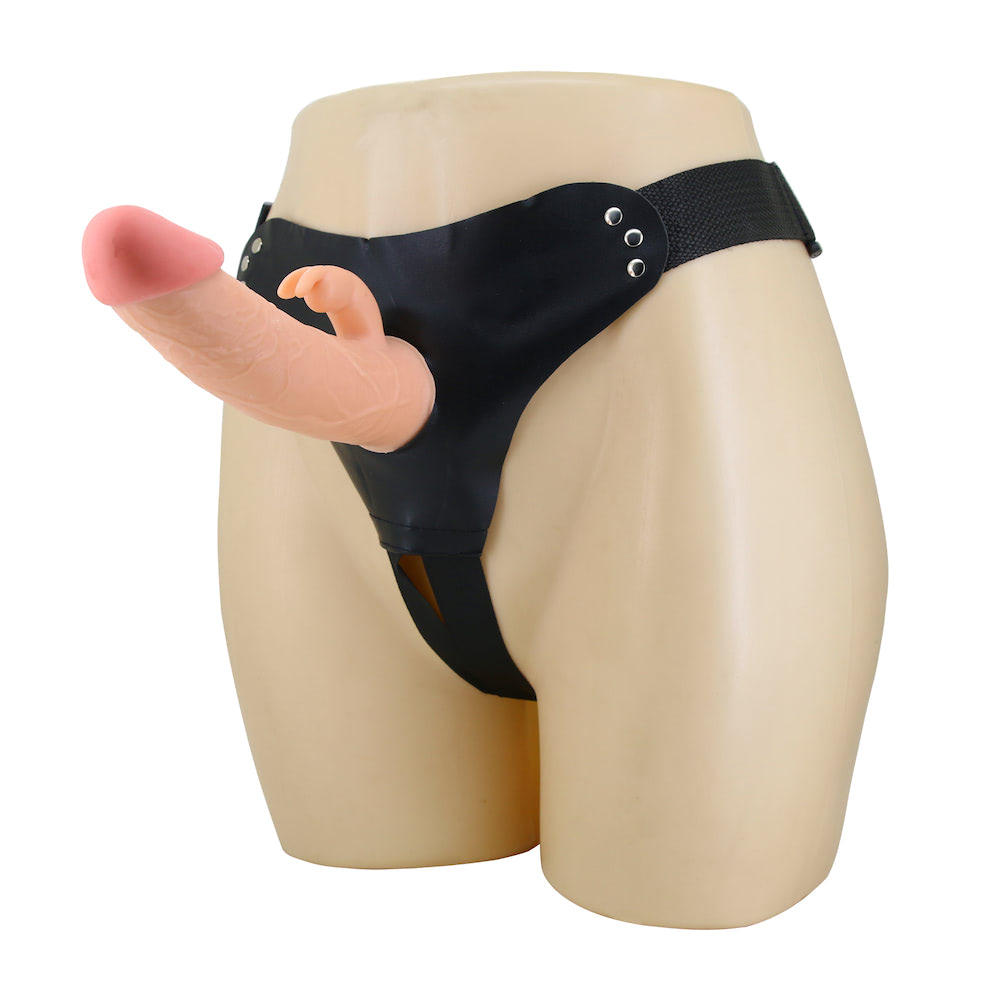 Cinta Peniana Ajustável com Pênis Oco 19x4,6cm - Strap-On Harness Rabbit Dildo - Mauis 5 Cinta Peniana Ajustável com Pênis Oco 19x4,6cm - Strap-On Harness Rabbit Dildo - Mauis - Imagem 5