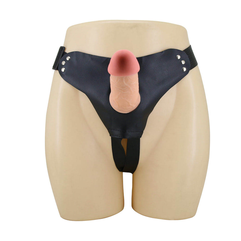 Cinta Peniana Ajustável com Pênis Oco 19x4,6cm - Strap-On Harness Rabbit Dildo - Mauis 4 Cinta Peniana Ajustável com Pênis Oco 19x4,6cm - Strap-On Harness Rabbit Dildo - Mauis - Imagem 4