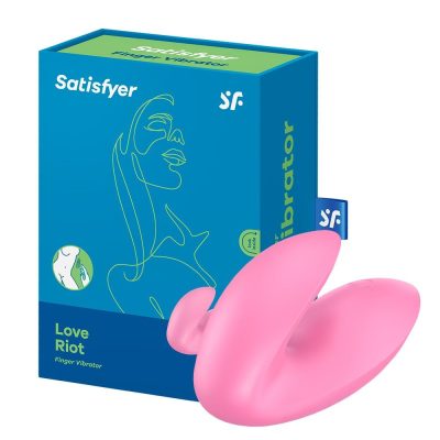 Vibrador de dedo 12 Modos de Vibração Satisfyer Love Riot Rosa