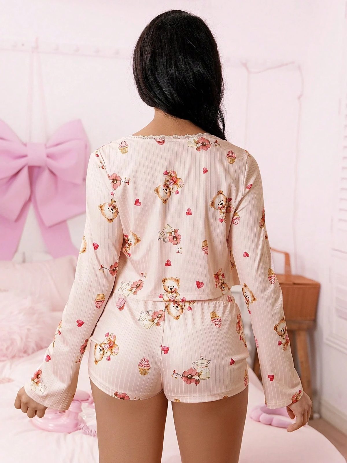 Conjunto de Pijama Feminino completo com Estampa  Imagem 5