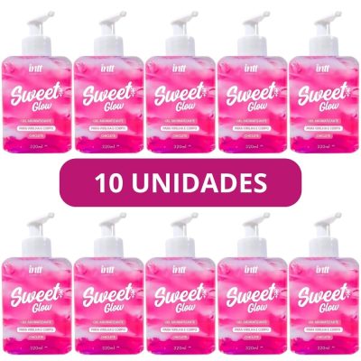 kit com 10 unidades Sweet Glow Hidratante Para Virilha e Corpo - Chiclete 320ml INTT