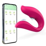 Vibrador de Casal recarregável com Pulsação À Longa distância feito em silicone - APP - Imagem 3