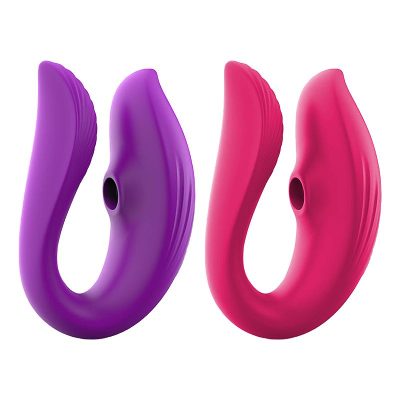 Alternative view of Vibrador de Casal recarregável com Pulsação À Longa distância feito em silicone - APP