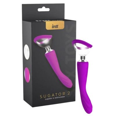 Sugator 2 vibrador 2 em 1 com sugador de clitóris e parte penetrável intt roxo