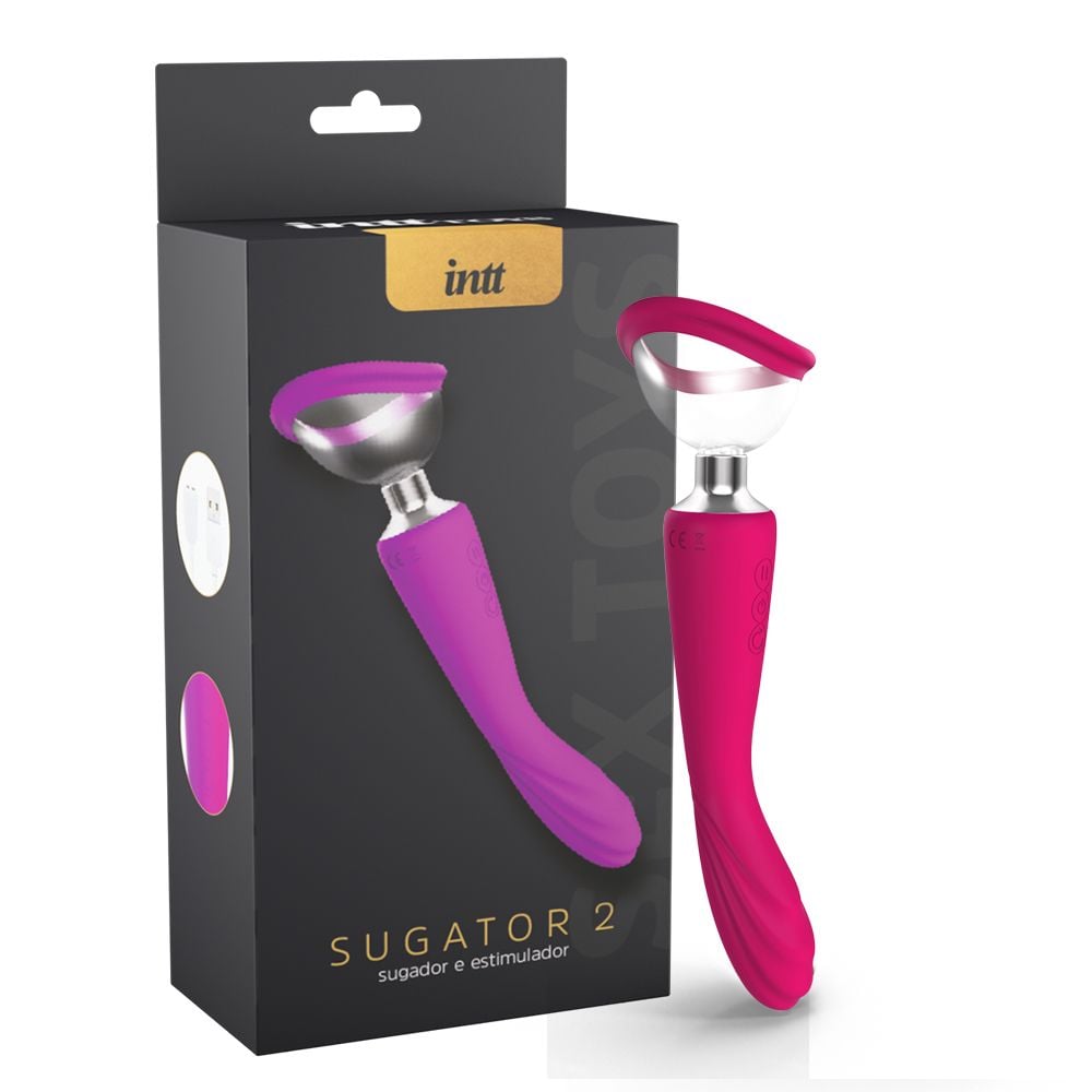 Vibrador 2 em 1 com sugador de clitóris e parte penetrável Sugator 2 intt rosa 1 Vibrador 2 em 1 com sugador de clitóris e parte penetrável Sugator 2 intt rosa