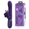 Vibrador de Ponto G e Clitóris com Pulsação Vai e vem de Anel Twinkled Pretty Love na cor roxo