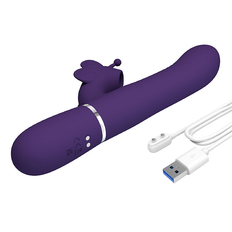 Vibrador de Ponto G e Clitóris com Pulsação Vai e vem de Anel Twinkled Pretty Love na cor roxo 6 Vibrador de Ponto G e Clitóris com Pulsação Vai e vem de Anel Twinkled Pretty Love na cor roxo - Imagem 6
