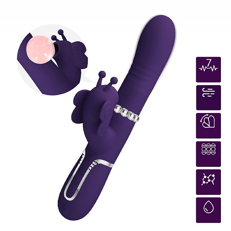 Vibrador de Ponto G e Clitóris com Pulsação Vai e vem de Anel Twinkled Pretty Love na cor roxo 7 Vibrador de Ponto G e Clitóris com Pulsação Vai e vem de Anel Twinkled Pretty Love na cor roxo - Imagem 7