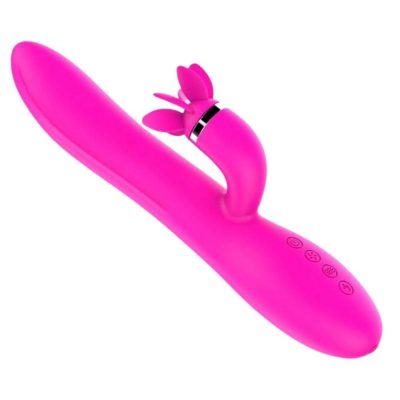 Alternative view of Vibrador de Ponto G e Clitóris Fogo no Parquinho com 3 motores e função de aquecimento Pink Intt