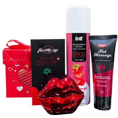 kit com Desodorante Íntimo Gel eletrizante Perfume com feromonio e lubrificante hot