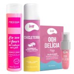 kit com Sabonete morango Ooh Delicia calda picante Desodorante íntimo Chicleteira