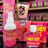 kit com Momozin estimulante com aquecimento Vela para massagem beijável Candy kiss Calda beijável para sexo oral