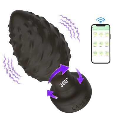 15387630789 plug anal em silicone controle por aplicativo com 10 modos de vibracao e 10 modos de rotacao